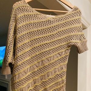 Tan with metallic gold